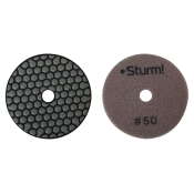 Алмазный гибкий шлифовальный круг, 100 мм, P50, сухое шлиф., 1 шт. Sturm! 9012-D100-50